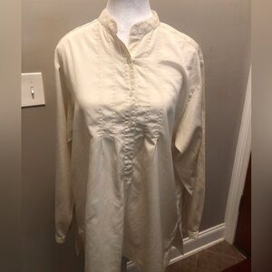 Vintage Candlelight Ivory High Neck Blouse from FML Sport Made in Hong Kong